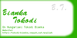 bianka tokodi business card